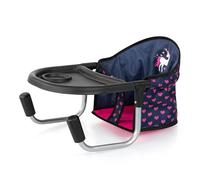Bayer Design Doll's table seat with integrated tray, adjustable clamp | for dolls up to 46 cm, foldable, high backrest, for table tops 1.5-4 cm thick, easy to store, accessories for kids role-play