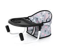 Bayer Design Doll's table seat with integrated tray, adjustable clamp | for dolls up to 46 cm, foldable, high backrest, for table tops 1.5-4 cm thick, easy to store, accessories for kids role-play