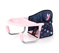 Bayer Design Doll's table seat with integrated tray, adjustable clamp | for dolls up to 46 cm, foldable, high backrest, for table tops 1.5-4 cm thick, easy to store, accessories for kids role-play