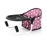 Bayer Design Doll's table seat with integrated tray, adjustable clamp | for dolls up to 46 cm, foldable, high backrest, for table tops 1.5-4 cm thick, easy to store, kids role-play