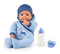 Bayer Design Interactive doll Hello Baby Boy, talking, moves mouth | pacifier, bottle, 46cm