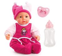 Bayer Design Interactive doll Hello Baby, with functions, talking, mouth moving, dummy, bottle, 46cm