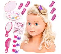 Bayer Design - Super Model Styling Head, Dressing Head with Make-Up and Hair Accessories, 27 cm