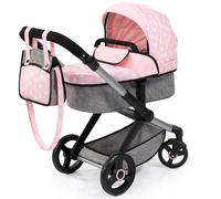 Bayer Design 17030AA Combi dolls pram Xeo, stroller, height-adjustable handle, convertible, bag