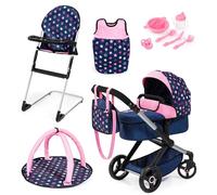 Bayer Design XEO Doll Pram with High Chair & Accessories, 3+
