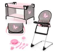 Bayer Dolls 9-in-1 Travel Accessory Set - High Chair, Bed, Bag & Play Mat