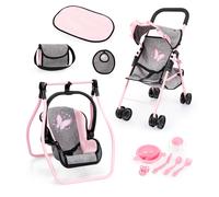 Bayer Dolls Travel Buggy 10-Piece Kit - Stroller, Play Mat, Bed & Shoulder Bag