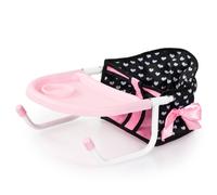 Bayer: Table Seat - Black Pink Hearts - Accessory for Dolls Up to 18"""" Attaches to The Table Folding Design Kids Toy Ages 3+