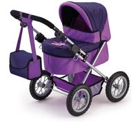 Bayer: Trendy Pram - Two-Tone Purple & Fairy - Accessory for Dolls Up to 18"""" Shoulder Bag Adjustable Handle Foldable Kids Toy Ages 3+