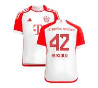 Bayern Munich Junior 2023 - 2024 Home Shirt - Musiala 42 in White | Size: 7-8 Years Bayern Munich White 7-8 Years