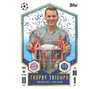 Bayern Munich Match Attax 2024 2025 Manuel Neuer Trophy Triumph Trading Card, Green, Paper, Sports, Typographic, Trading Card