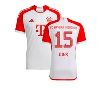 Bayern Munich Men's Mens 2023 - 2024 Home Shirt - Dier 15 in White | Size: Large Bayern Munich White L