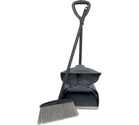 Bayersan Long Handled Dustpan and Brush - Heavy Duty Broom & Dustpan with Swivel Pan, Tall Upright Sweeping Set Made from Recycled Plastic