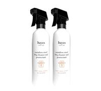 Bayes High Performance Stainless Steel Grill Cleaner - Polished & Protective - Cleans, Shines and Protects Stainless Steel Outer Surface Protects Against External Elements - 16oz (473ml) - Pack of 2