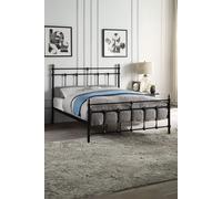 Bayford Traditional Vintage Style Metal Bed Frame SlumberWorx Black Small Double
