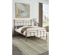 Bayford Traditional Vintage Style Metal Bed Frame w 15cm Comfort Foam Mattress SlumberWorx Bronze Single