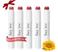 bayfree Tinted Lip Balm Plumper, Hydrating Vegan Lip Color, Glossy | Lightweight, Non-Sticky Formula with Jojoba Oil, Daily Lip Care Gift, Garden