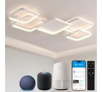 BAYHT Ceiling Light with Remote Control, Living Room Lamp with Matter Compatible with HomeKit, Alexa, Google and IFTTT, 56W Modern LED Ceiling Lights for Bedroom Living Room