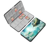 BAYINBROOK Switch Game Card Holder with Magnetic Lock - 24 Game Cartridge & 24 MicroSD Card Slots - Shockproof Silicone Lining - Portable Travel Storage Case Compatible with Nintendo Switch (A03)