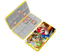 BAYINBROOK Switch Game Card Holder with Magnetic Lock - 24 Game Cartridge & 24 MicroSD Card Slots - Shockproof Silicone Lining - Portable Travel Storage Case Compatible with Nintendo Switch (A02)