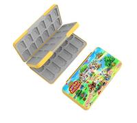 BAYINBROOK Switch Game Card Holder with Magnetic Lock - 48 Game Cartridge & 48 MicroSD Card Slots - Shockproof Silicone Lining - Portable Travel Storage Case Compatible with Nintendo Switch (B08)