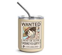 BayJew 12 oz Vacuum Insulated Tumblers with Lid and Straw, Double-Walled Stainless Steel Coffee Mug for Office Home,Cute One Piece Manga Anime Gifts