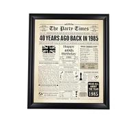 BAYKUL Back in 1985 Posters with Framed, 40th Birthday Decorations for Men and Women 12x10 Inches Posters for Birthday,Vintage 40 Years Anniversary (Framed 1985 Poster)