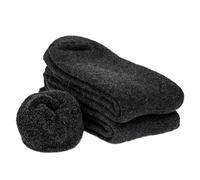 BAYKUORA 2 Pairs 60% Merino Wool Hiking Thick Socks Unisex Cozy Thermal,Men Women Solid Color Winter Warm Crew Boot Sock, Black, 5-11