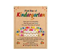 BAYLAY Back to School Bracelet - First Day of School Preschool/Kindergarten/1st Grade/2nd Grade/Back to School Stuff Gifts Supplies Mommy and Me Mommy Daughter Bracelets Heart Beaded Bracelets Gifts