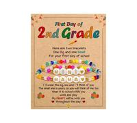 BAYLAY Back to School Bracelet - First Day of School Preschool/Kindergarten/1st Grade/2nd Grade/Back to School Stuff Gifts Supplies Mommy and Me Mommy Daughter Bracelets Heart Beaded Bracelets Gifts