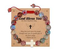 BAYLAY Gifts for Teens Girls, Cross Bracelet for Women Kids Teenage Teen Girl Gifts Trendy Stuff Graduation Birthday Gift Ideas for Best Friend Women Her Daughter Easter Christmas Stocking Stuffers, 7