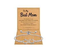 BAYLAY Infinity Bracelets for Women, 18K Plated Silver Infinity Bracelet Jewelry Gifts for Granddaughter Gigi Nana Mimi Bestie Mom Grandma Wife Daughter Sister, 9inc, Stainless Steel, Cubic Zirconia
