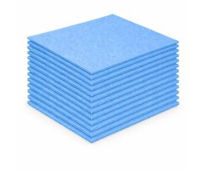 BAYLI 15-Pack Blue Cleaning Cloths Reusable All-Purpose Dish Sponge Towels