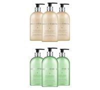 Baylis & Harding Bundle Hand Wash Bundle: 3 x 500 ml Jojoba, Vanilla & Almond Oil & 3 x 500 ml Anti-Bacterial Signature Vetiver, Cedar & Lemongrass - Vegan Friendly