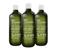 Baylis & Harding Goodness Awaken Lime, Mint & Eucalyptus Body Wash, 500 ml (Pack of 3) - Vegan Friendly