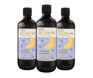 Baylis & Harding Goodness Kids Lavender & Vanilla Natural Bubble Bath, 500 ml (Pack of 3) - Vegan Friendly