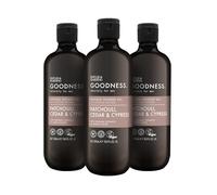 Baylis & Harding Goodness Mens Natural Shower Gel 500ml 3 pack | Patchouli, Cedar & Cypress, 98% Naturally Derived, Dermatologist Approved, Vegan Friendly, Made in UK