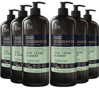 Baylis & Harding Goodness Oud, Cedar & Amber Body Wash, 1 Litre (Pack of 6) - V