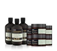 Baylis & Harding Goodness Oud, Cedar & Amber Bundle: 3 x 500 ml Bath Soak & 6 x 450 g Salt Scrub - Vegan Friendly