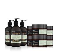 Baylis & Harding Goodness Oud, Cedar & Amber Bundle: 3 x 500 ml Hand Wash & 6 x 450 g Salt Scrub - Vegan Friendly