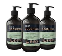 Baylis & Harding Goodness Oud, Cedar & Amber Natural Hand Soap 16.9 fl. oz (Pack of 3) - Biodegradable Formula - Vegan Friendly