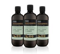 Baylis & Harding Goodness Oud, Cedar and Amber Body Wash, 500 ml (Pack of 3) - Vegan Friendly