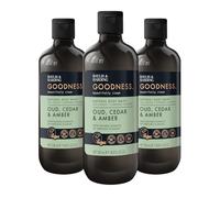 Baylis & Harding Goodness Oud, Cedar and Amber Body Wash, 500 ml (Pack of 3) - Vegan Friendly