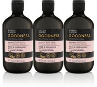 Baylis & Harding Goodness Rose & Geranium 500ml Bath Soak X 3