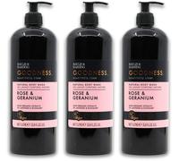 Baylis & Harding Goodness Rose & Geranium Body Wash 1000ml X 3