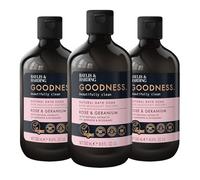 Baylis & Harding Goodness Rose & Geranium Natural Bath Soak, 500 ml (Pack of 3) - Vegan Friendly