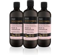 Baylis & Harding Goodness Rose & Geranium Natural Body Wash, 500 ml (Pack of 3)