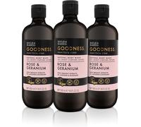 Baylis & Harding Goodness Rose & Geranium Natural Body Wash, 500 ml (Pack of 3)