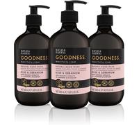 Baylis & Harding Goodness Rose & Geranium Natural Hand Wash, 500 ml (Pack of 3)