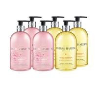 Baylis & Harding Hand Wash Bundle: 3 x 500 ml Sweet Mandarin and Grapefruit & 3 x 500 ml Signature Peony, Lychee, Vanilla - Vegan Friendly